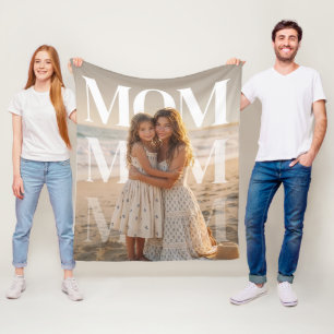 Custom PhotoPop Mum Fleece Blanket