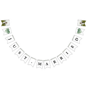 Custom Photos and Letters Elegant Botanical Bunting