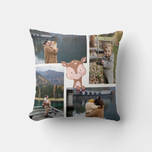 Custom Photos / Baby Animal Woodland Deer Cushion (Front)