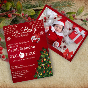 Custom photos Baby Its Cold Outside Baby Shower Invitation