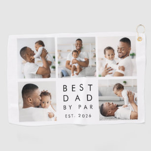 Custom Photos Best Dad By Par Golf Towel