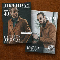 Custom Photos Birthday Magazine Cover Male 40th