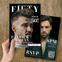 Custom Photos Birthday Magazine Cover Male 50th