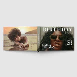 Custom Photos Birthday Party Magazine Cover Guest Book