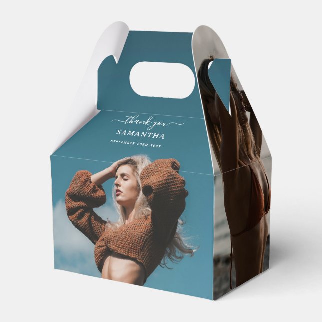 Custom Photos Birthday Party Selfie Picture Favour Box (Front Side)