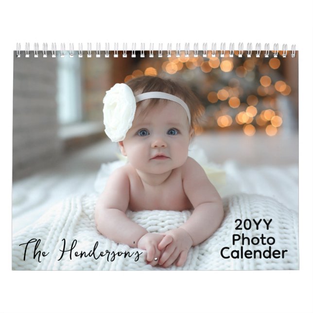 Custom Photos Calendar | Editable Year Text (Cover)