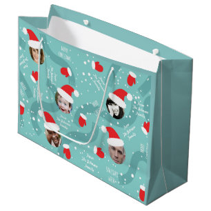 Custom Photos Christmas Hats Fun Big Bag