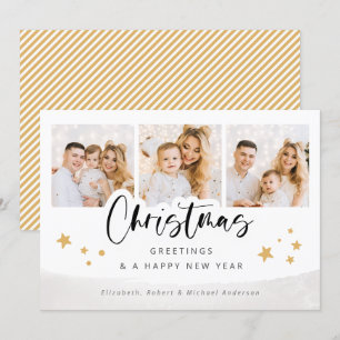 Custom Photos Christmas Holiday Greeting Card