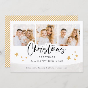 Custom Photos Christmas Holiday Greeting Card