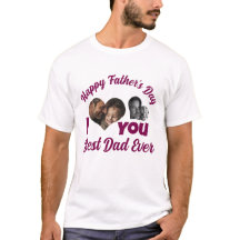 Custom Photos Father's Day T-Shirt Gift for Dad