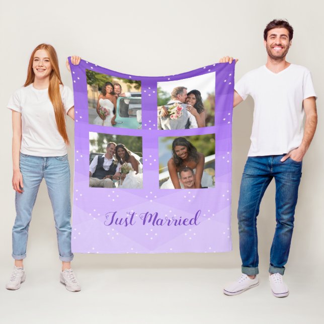 Custom Photos For Marriage Fleece Blanket (In Situ)