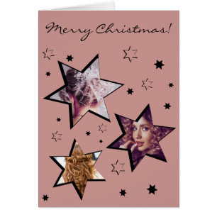 Custom Photos Hairdresser Stary Christmas Card