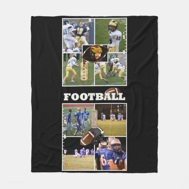 Custom Photos High School Football Fleece Blanket (Front)