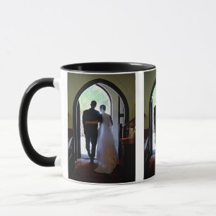 Custom Photos Just Married Couple Leaving Church Mug