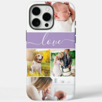 Custom Photos Memories Love Script purple