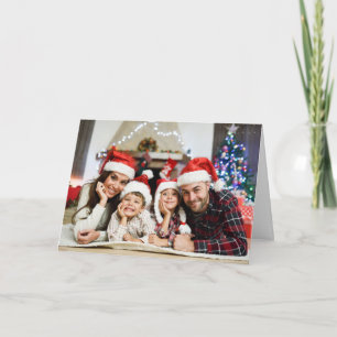 Custom photos & name Christmas greeting card