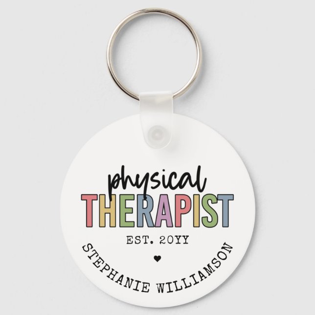 Custom Physical Therapist PT Graduation gifts Key Ring (Front)