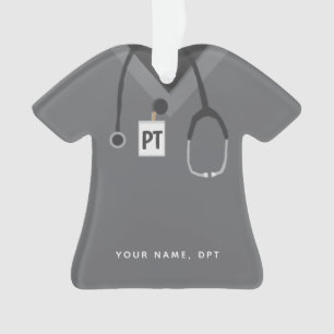 Custom Physical Therapist ♥ Simple Scrubs Orname Ornament