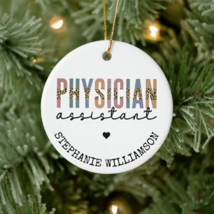 Custom Physician Assistant Physician Associate  Ceramic Tree Decoration