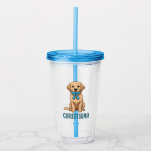 Custom Pi Day Dog With Pi Symbol   Happy Pi Day Acrylic Tumbler