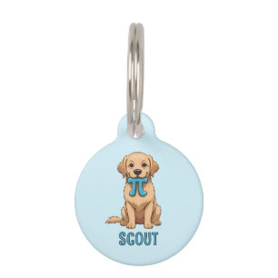 Custom Pi Day Dog With Pi Symbol Happy Pi Day Pet Tag