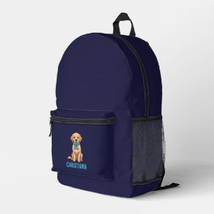 Custom Pi Day Dog With Pi Symbol Printed Backpack