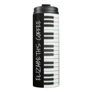 Custom Piano Keys Thermal Tumbler