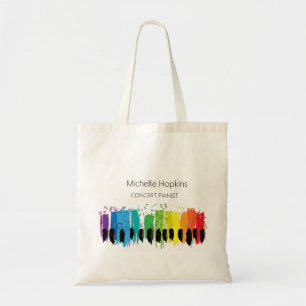 Custom piano keys tote bag for teacher and student