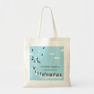 Custom piano keys tote bag for teacher and student