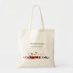 Custom piano keys tote bag for teacher and student