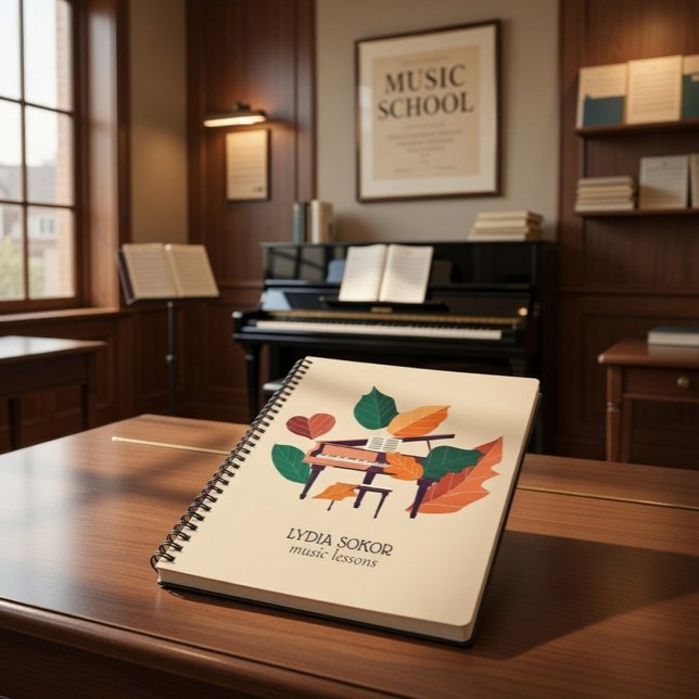 Custom Piano Music Lessons Spiral Notebook (Creator Uploaded)