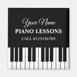 Custom piano teacher lessons fridge magnet