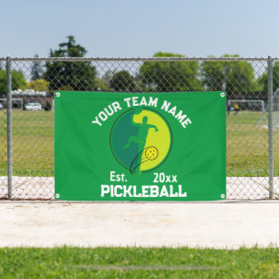 Custom Pickleball Club Team Player Green Banner