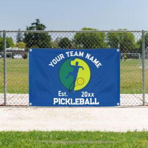 Custom Pickleball Club Team Player Pickler Blue Banner