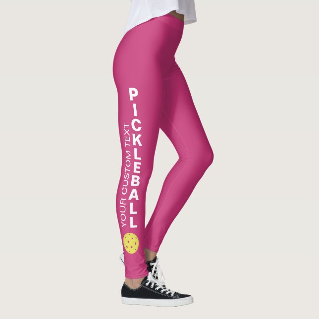 Custom Pickleball Club Team Your Text Fun Sporty Leggings (Right)