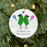 Custom Pickleball Couple Christmas Ceramic Tree Decoration<br><div class="desc">Here at AdeliaGifts we love this Custom Pickleball Couple Christmas Ceramic Ornament and we think you will love it too. 
The perfect gift or just treat yourself! 
We have a HUGE selection of products with most designs available for Men,  Women and Kids. Check them out!</div>