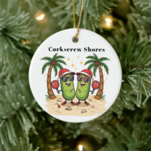 Custom Pickleball Holiday Ornament to Personalise