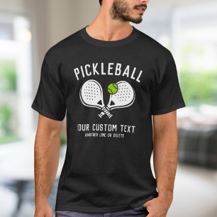 Custom Pickleball Lover's Team Club Paddle & Ball  T-Shirt