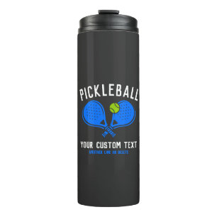 Custom Pickleball Lover's Team Club Paddle & Ball Thermal Tumbler