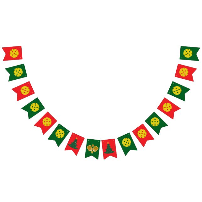 Custom Pickleball Party Banner - Christmas Decor (All)