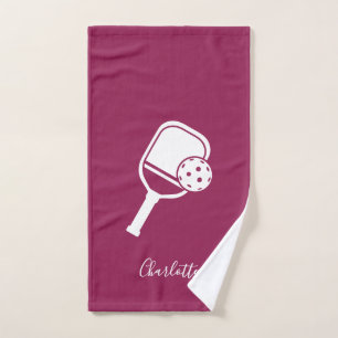 Custom Pickleball Players Swag Script Any Colour Hand Towel
