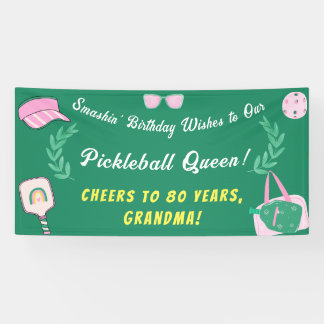 Custom Pickleball Queen Birthday Banner