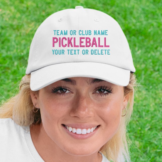 Custom Pickleball Team Club, Player Name Your Text Embroidered Hat (Creator Uploaded)