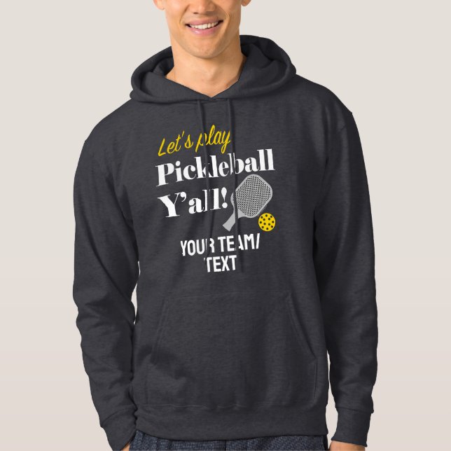 Custom Pickleball Team Hoodie Add Your Text Club (Front)