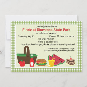 Custom Picnic at the Park Invitation