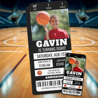 Custom Picture Basketball Ticket Birthday Party