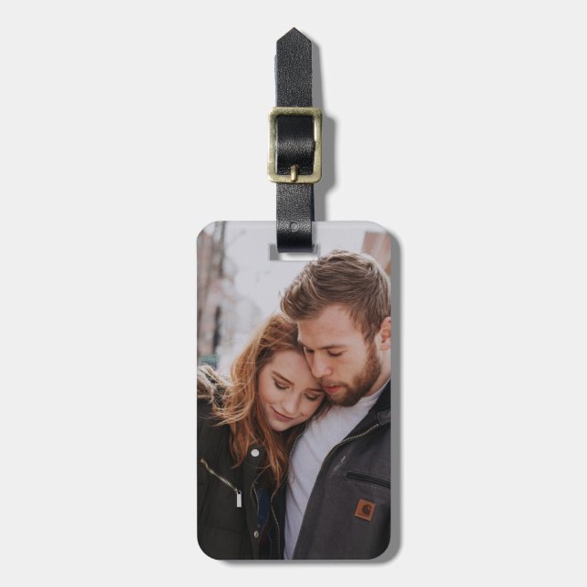 Custom Picture Double Sided Photo Create Your Own Luggage Tag (Front Vertical)