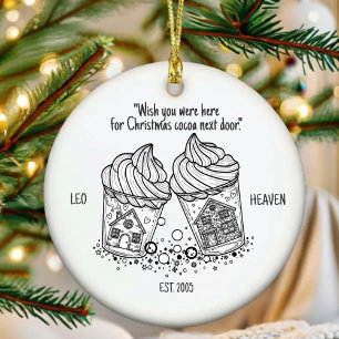 Custom Picture Friendship Line Drawing Ceramic Tree Decoration