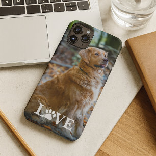 Custom Picture Love Heart Paw Print Quote Text iPhone 11 Pro Max Case