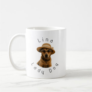Custom Picture & Text Retro Beach Poster Coffee Mug